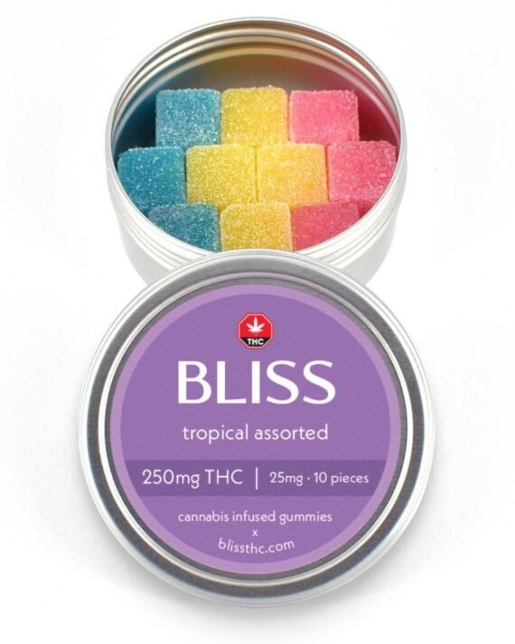 Bliss Tropical Assorted Cannabis Infused 250MG THC Gummies