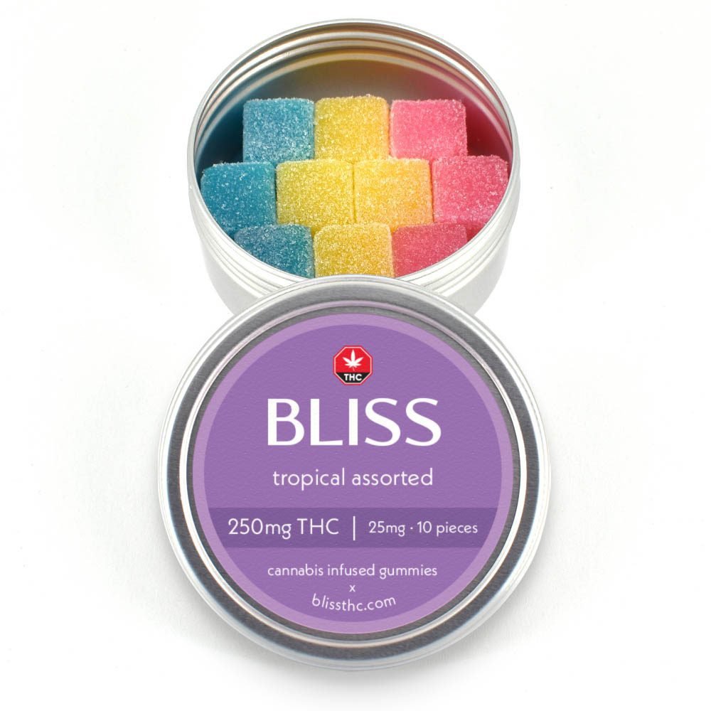 Bliss Tropical Assorted Cannabis Infused 250MG THC Gummies