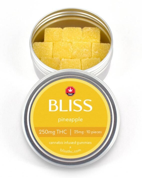 Buy Bliss – Pineapple Cannabis Infused Gummies 250MG THC