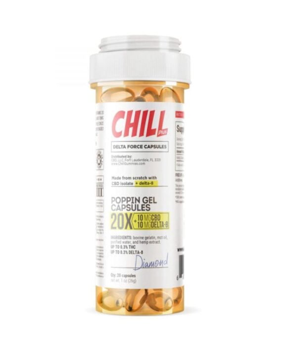 Buy Chill Plus Delta 8 Poppin Gel Capsules – 20X 10mg 20 Count