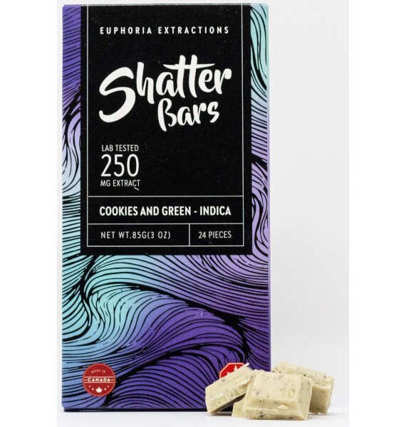Buy Cookies and Green Indica 250mg Shatter Bar