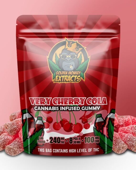 Buy Golden Monkey Extracts – Very Cherry Colas Gummy 240MG THC : 100MG CBD
