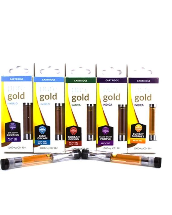 Buy Pure Gold 1g Cartridge Assorted Strains