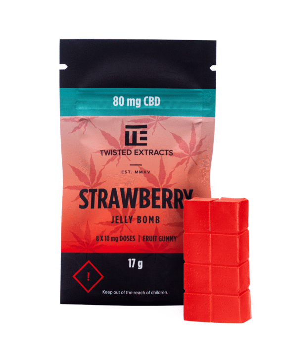 Buy Twisted Extracts Strawberry Jelly Bombs 80MG CBD