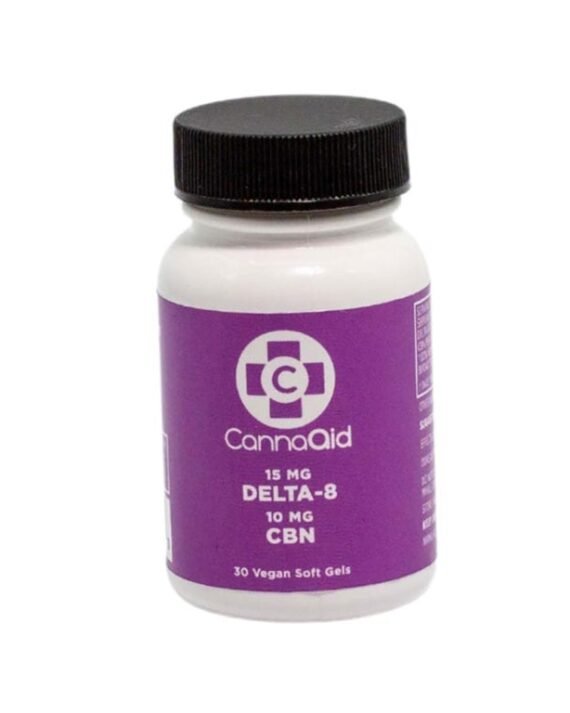 CannaAid Delta 8 THC Softgels + CBN 15mg