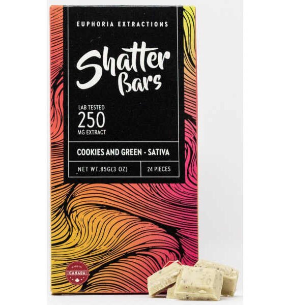 Cookies and Green Sativa 250mg Shatter Bar EU