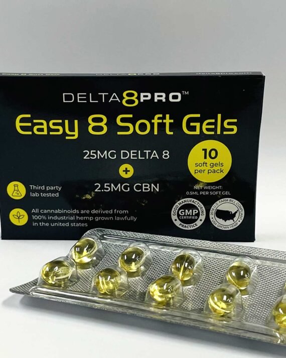 EASY 8 SOFT GELS 25MG ∆8 THC + 2.5MG CBN