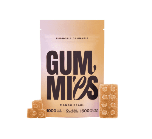 Euphoria Cannabis Mango Peach Gummies 1000MG THC