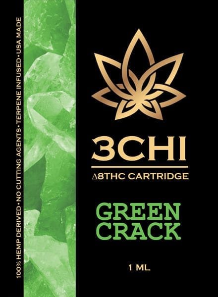 Green Crack 3Chi Delta 8 THC Vape Cartridge EU