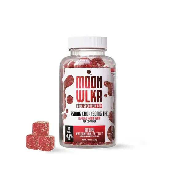 Moonwlkr CBD + Delta 9 THC Gummies – Watermelon Zkittles