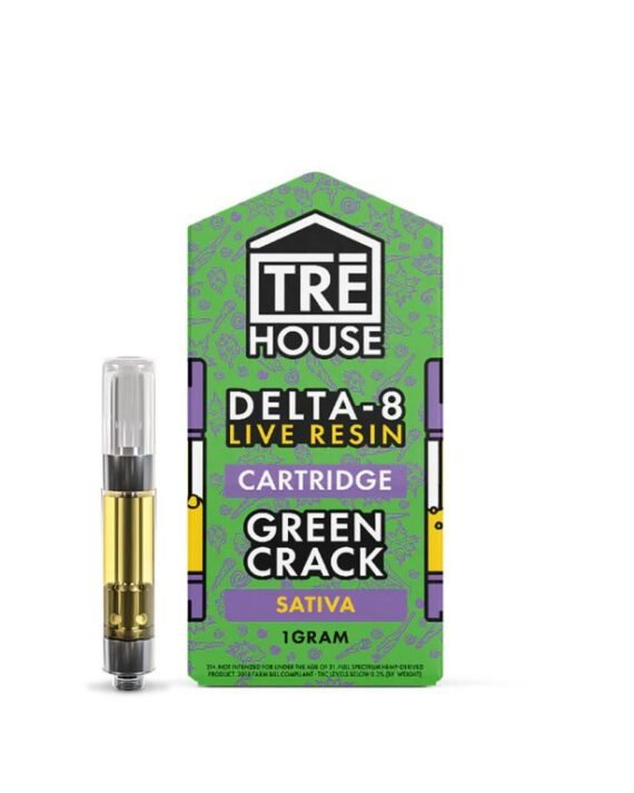 TRĒ House Live Resin Vape Cartridge – Green Crack 1G