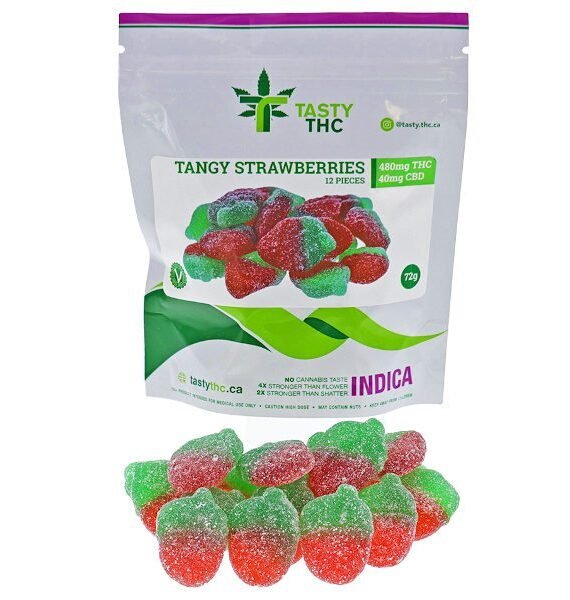 Tasty THC Tangy Strawberries Gummies