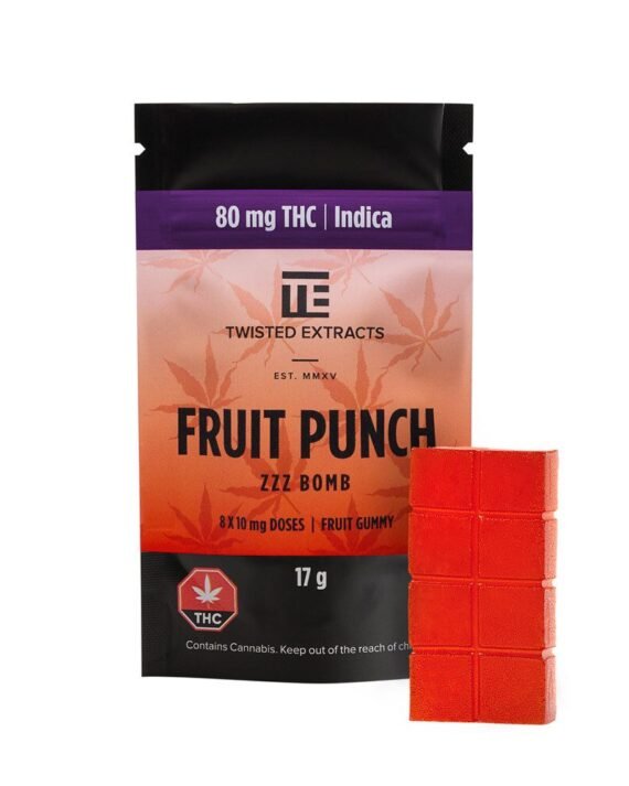 Twisted Extracts – Fruit Punch ZZZ Bombs : 80MG THC (INDICA)