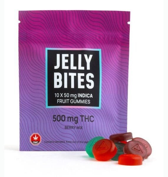 Twisted Extracts Jelly Bites -Extra Strength Indica 500mg THC Berry Mix