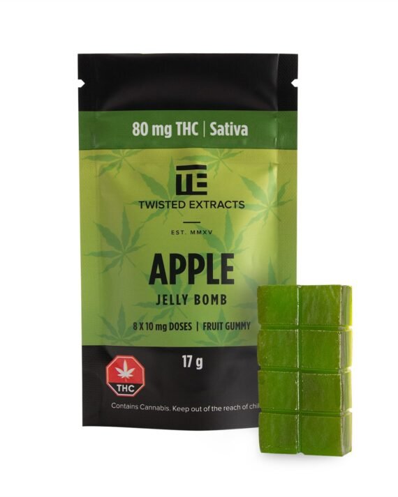 Twisted Extracts – Apple Jelly Bombs : 80MG THC (SATIVA)