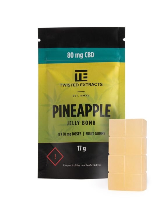Twisted Extracts – Pineapple Jelly Bombs : 80MG CBD