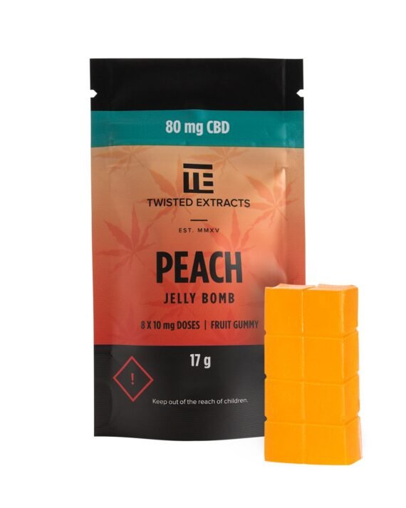 Buy Twisted Extracts – Peach Jelly Bombs 80MG CBD