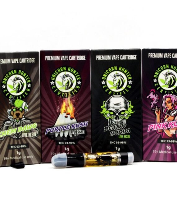Unicorn Hunter 1g Live Resin Vape Cartridge EU